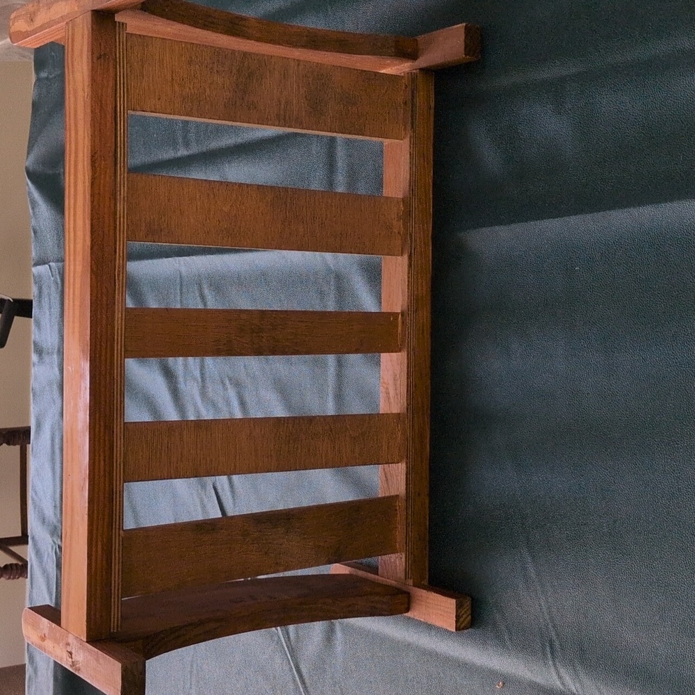 vintage american girl doll sized solid wood Doll Bed. - Picture 6 of 6